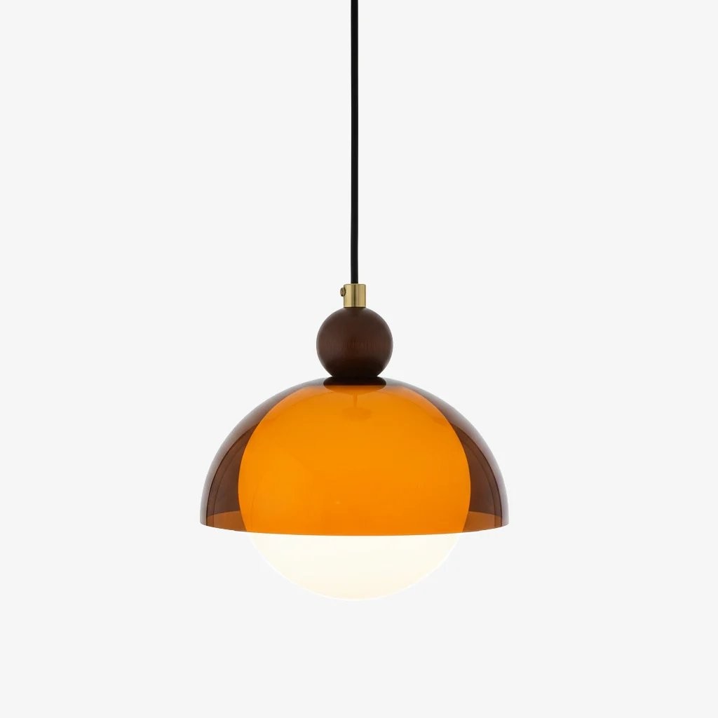 Afterglow Vintage Hanglamp - Retro hanglamp met handgeblazen glazen kap en verstelbaar snoer voor de eetkamer HL2342