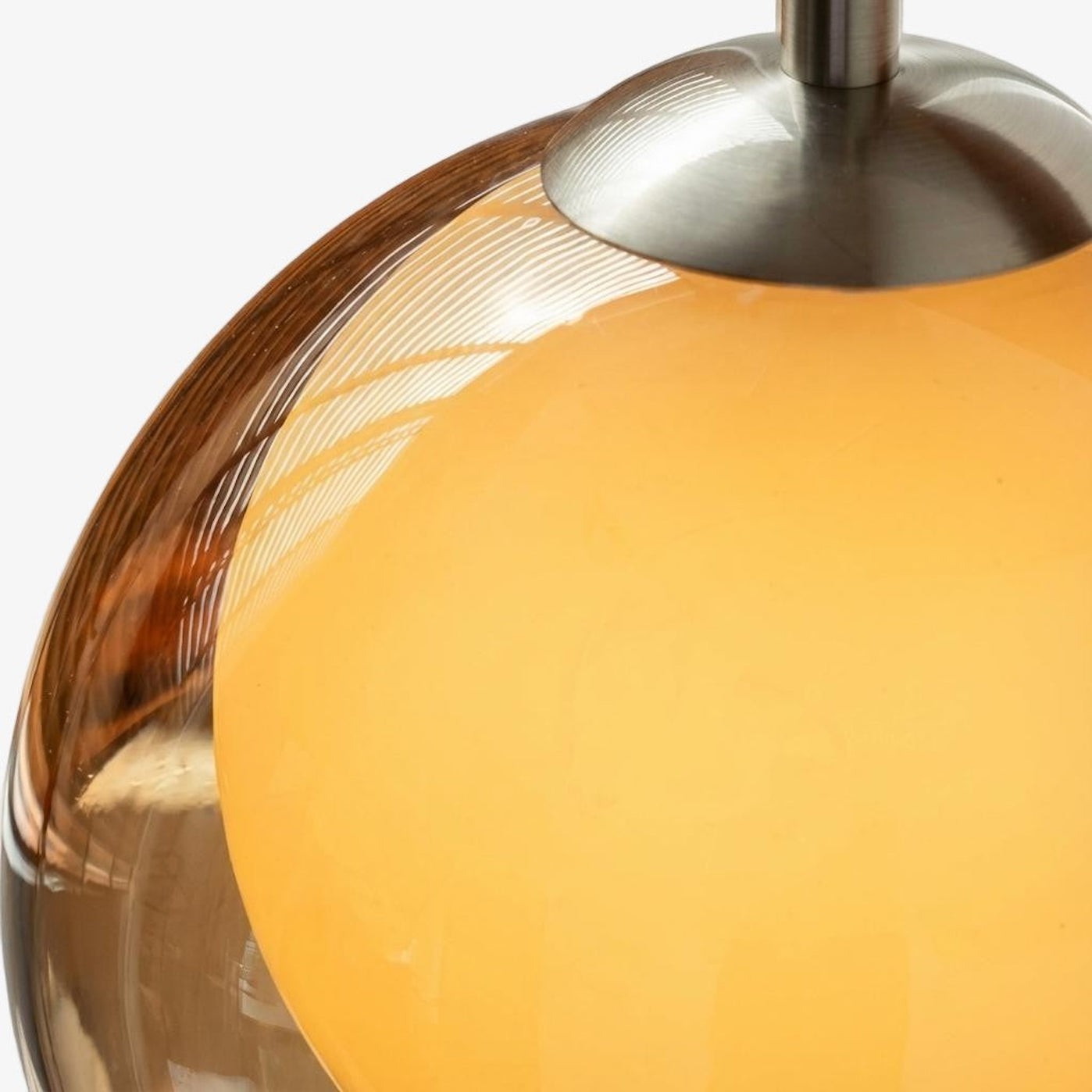 Afterglow Moderne Sunset Wandlamp - Ontwerp met dubbele glazen kap en voet met houtstructuur HL2363