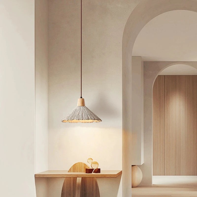 Crème retro Wabi-Sabi LED hanglamp HL3472