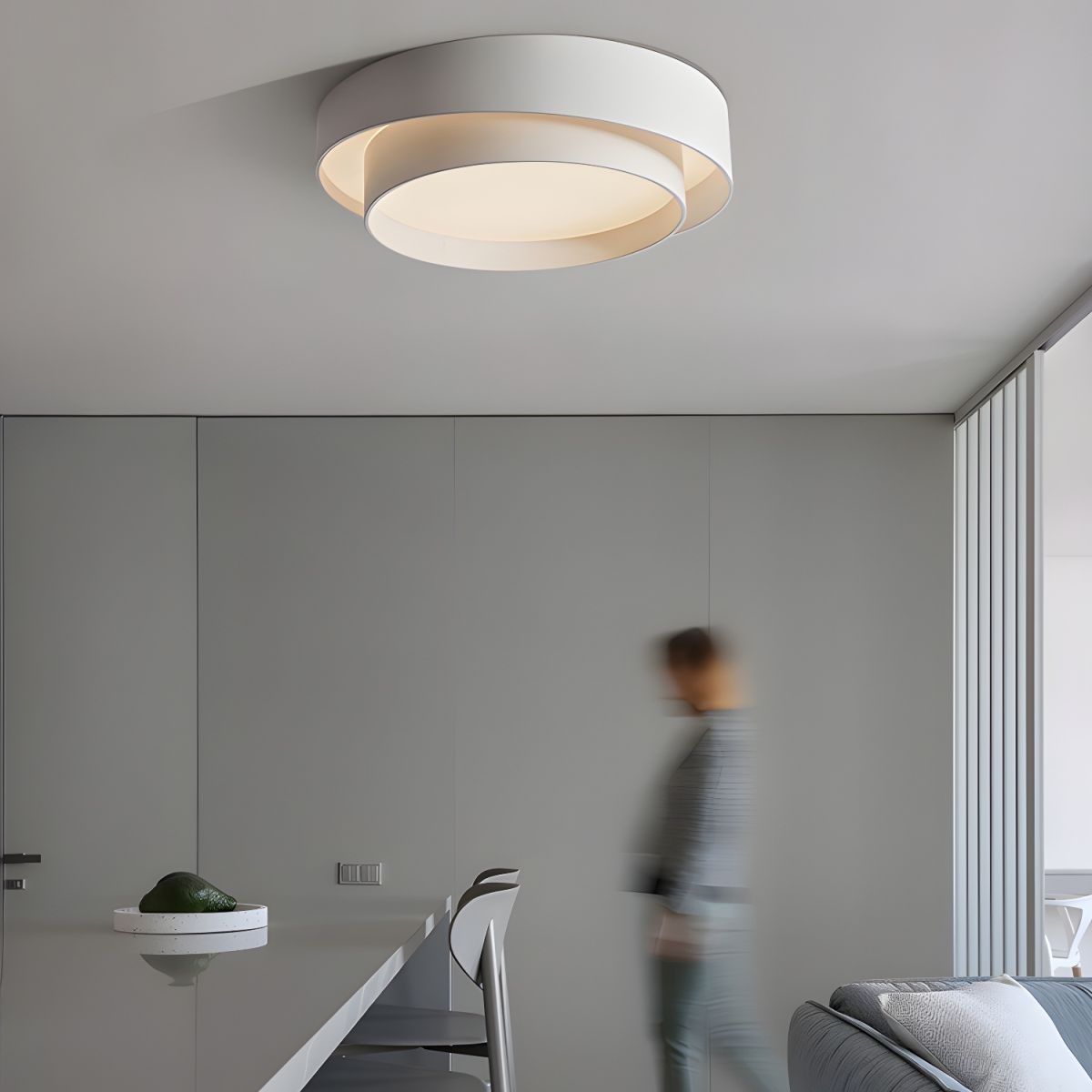 Dubbele ronde schijf Melody plafondlamp HL165