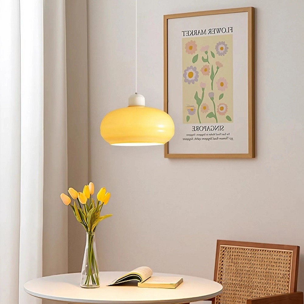 Minimalistische Scandinavische glazen hanglamp HL142