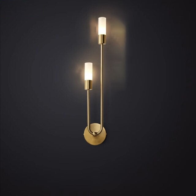 Moderne U-vormige LED-wandlamp met luster HL699