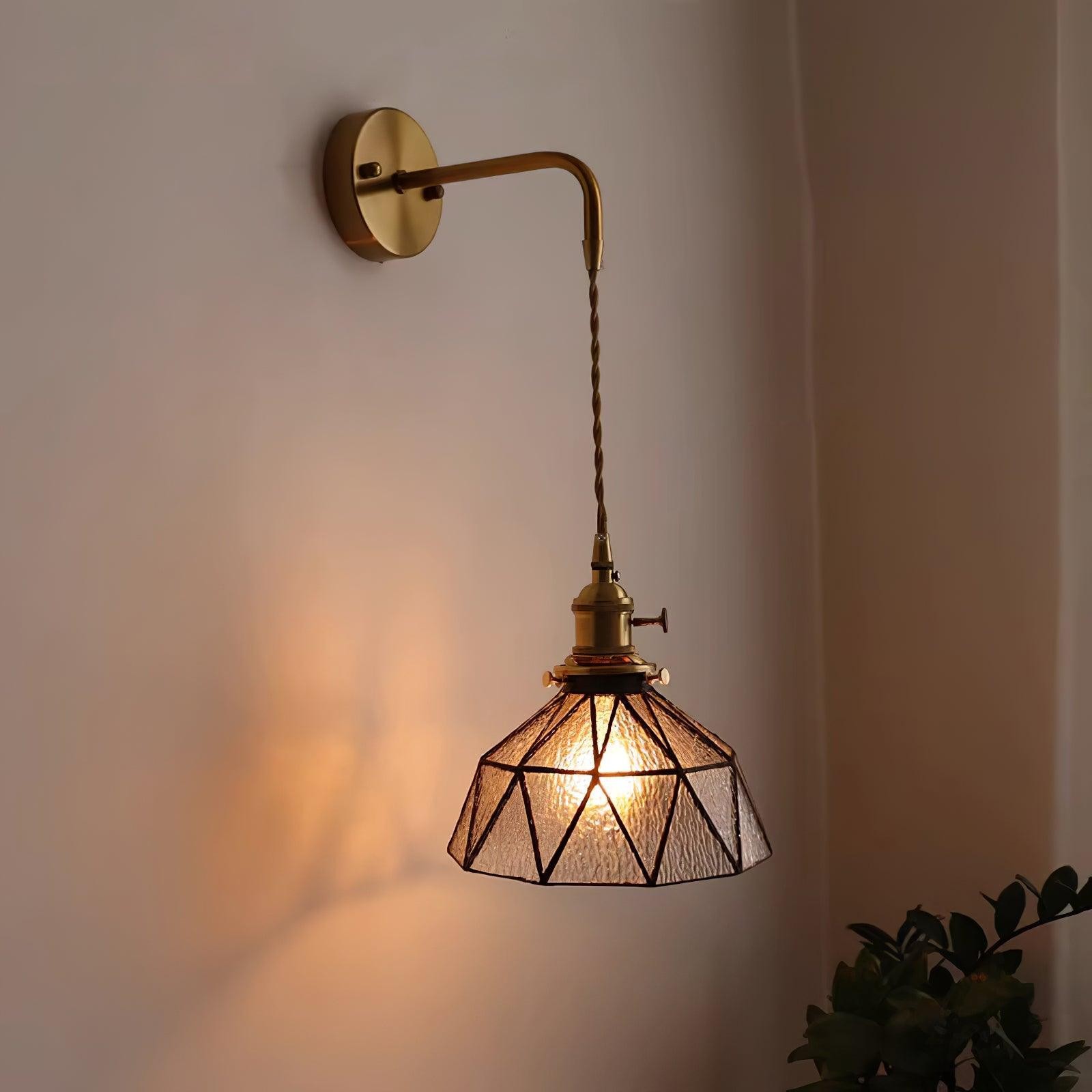 Retro pastorale glazen wandlamp HL781