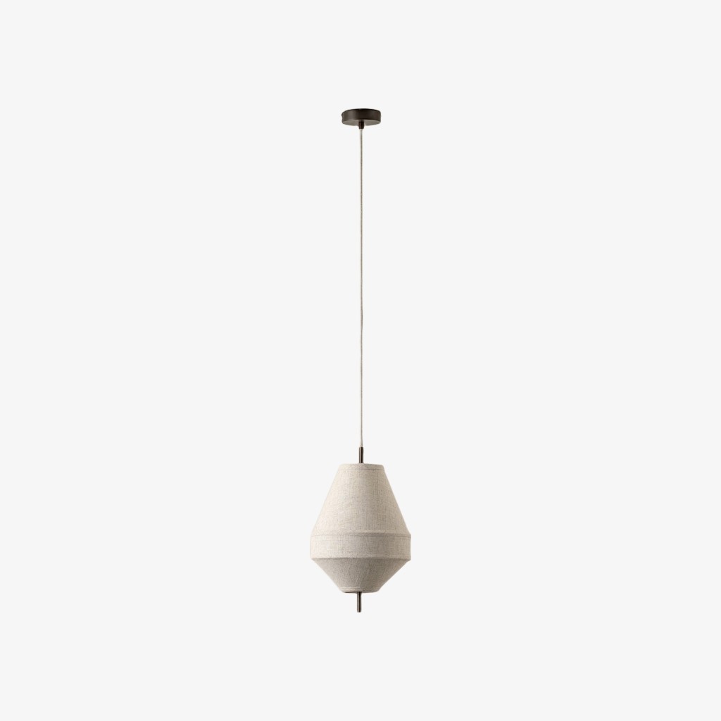 Zalen hanglamp met gelaagd linnen - bronzen plafondlamp voor woon- en eetkamer HL1916