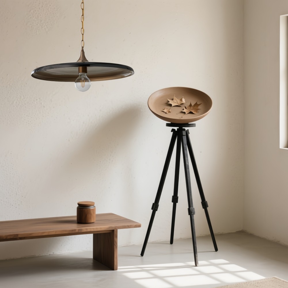 Gouden metalen schijfvormige hanglamp - moderne bolvormige lamp voor de keuken HL1324