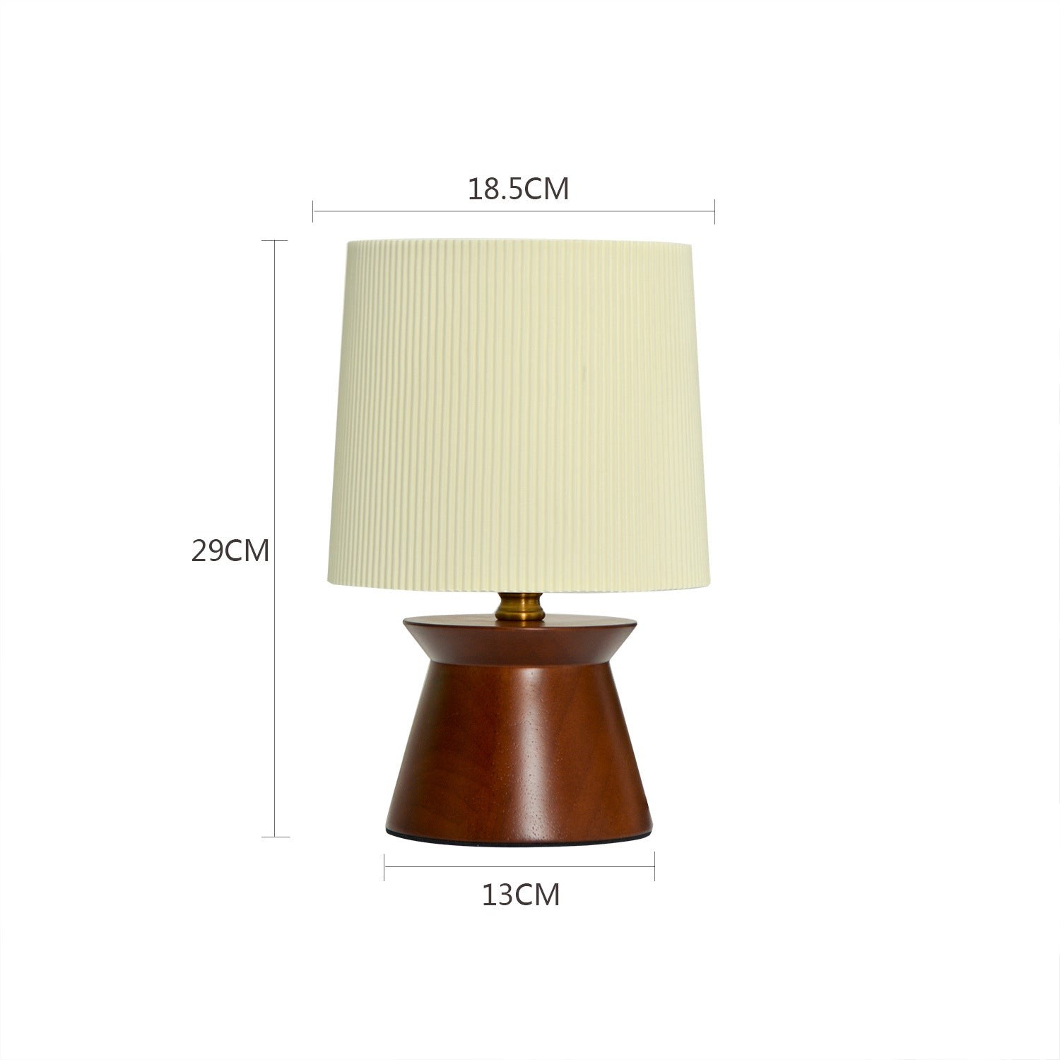 Retro massief houten gestreepte tafellamp HL1248