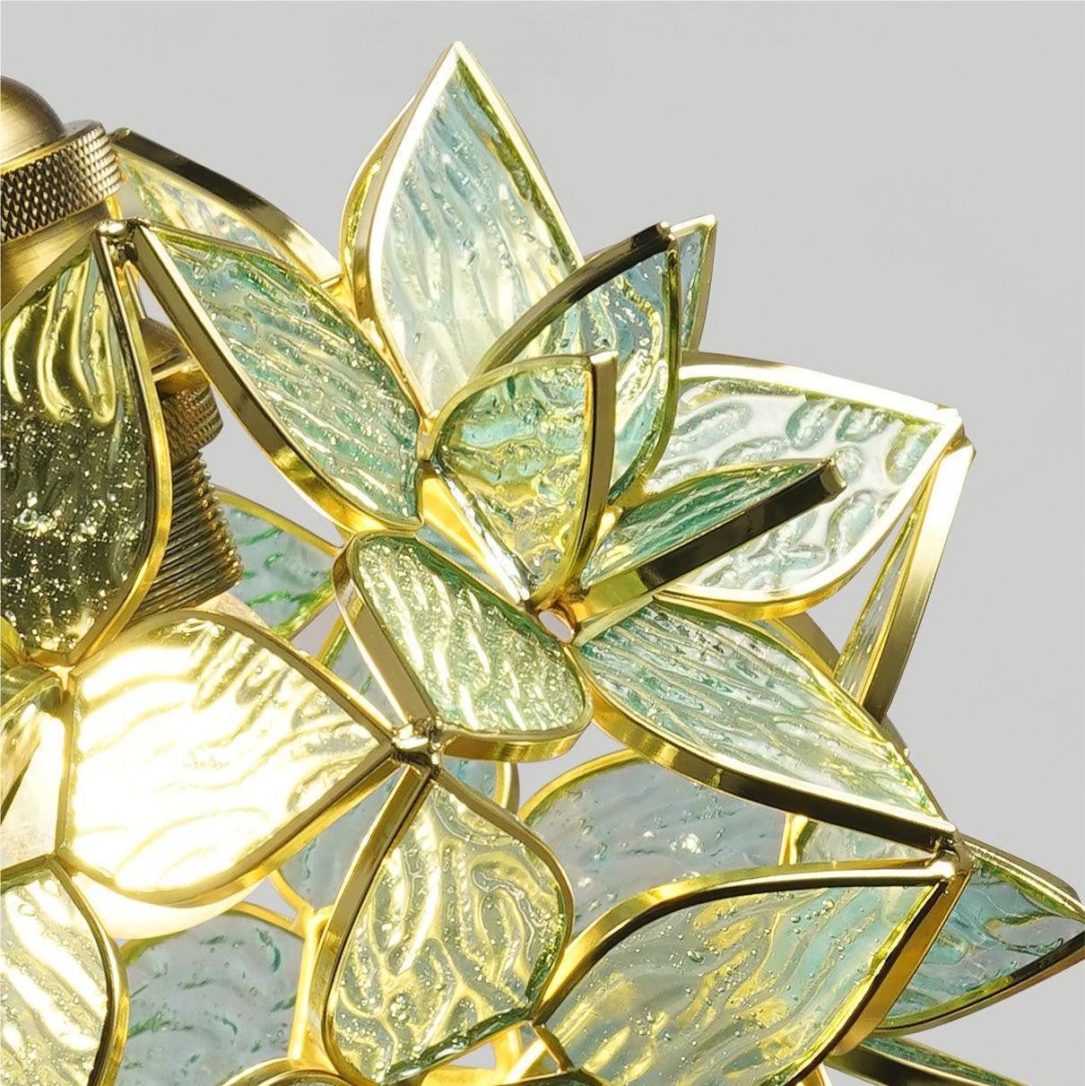 Romantische Handgeblazen Glazen Bloemen Hanglamp HL85
