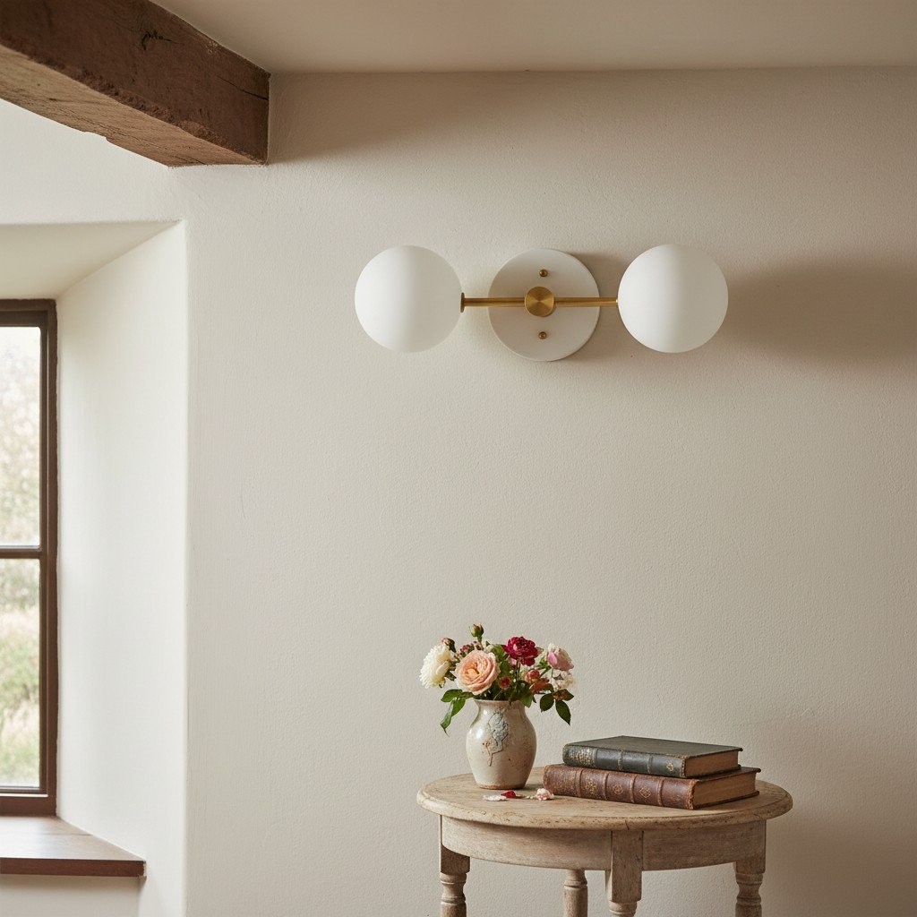 Glorica Glazen Badkamerlamp - Moderne Wandlamp van Messing voor Badkamerstijl HL1680