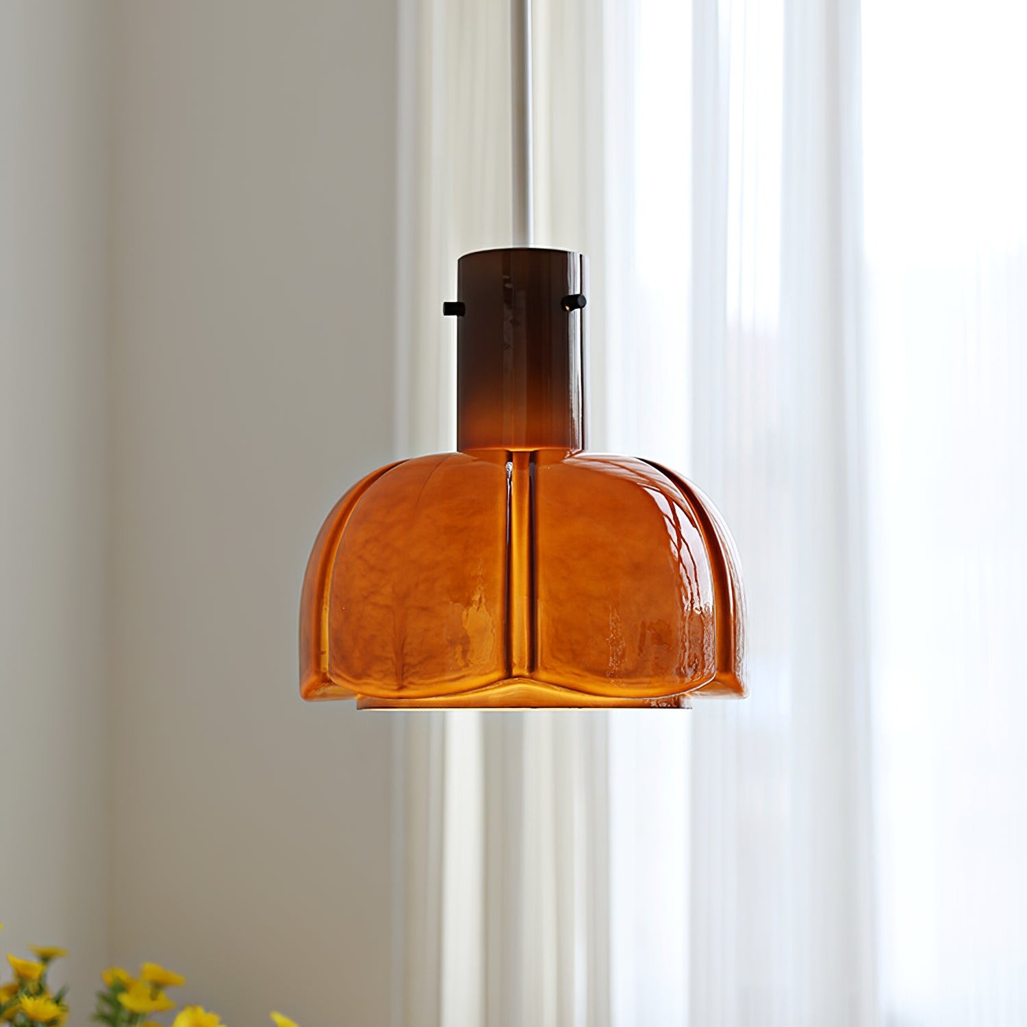 Franse pastorale stijl bloemblaadje glazen hanglamp HL637