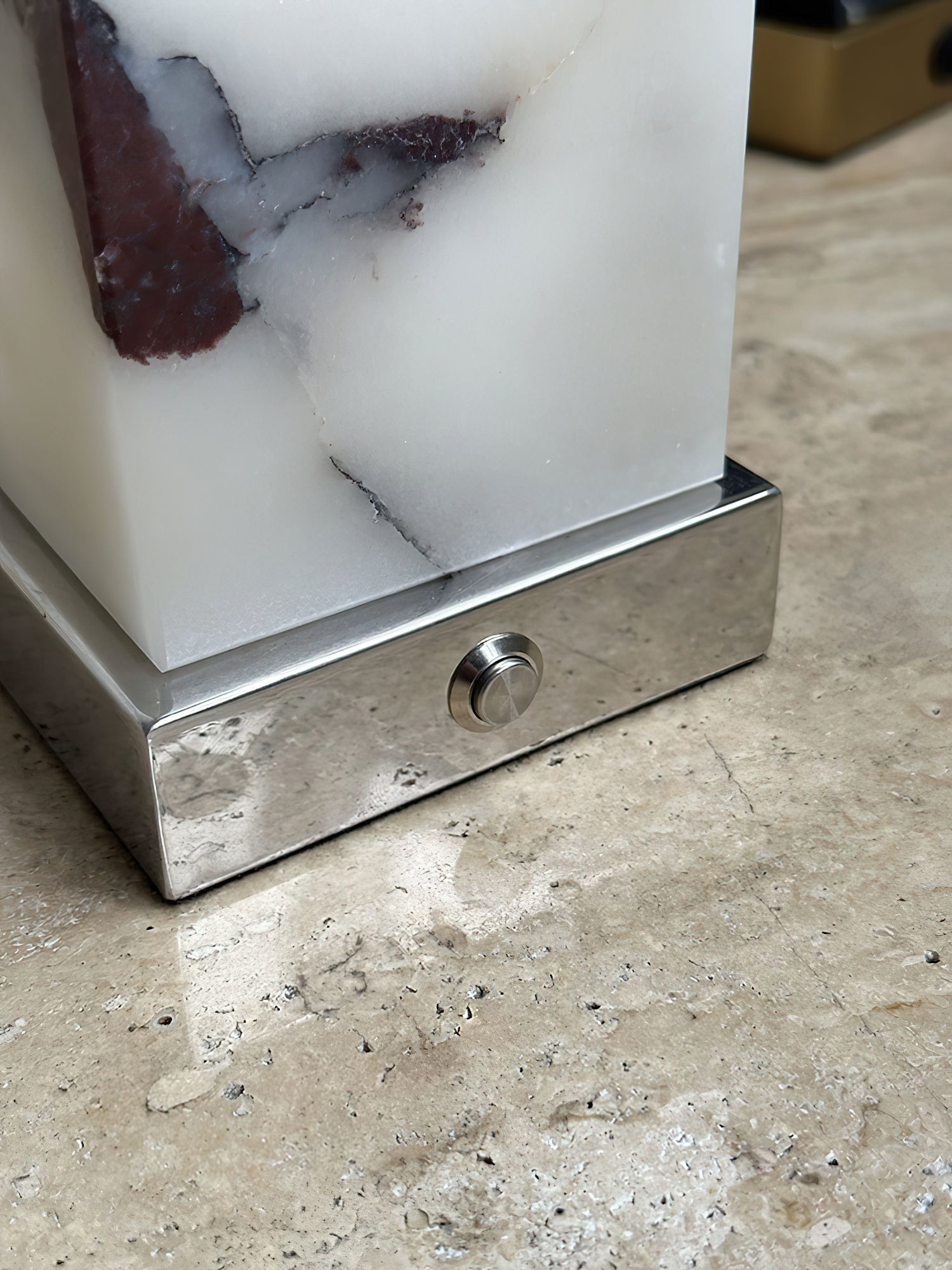 Kubusvormige marmeren tafellamp HL3127