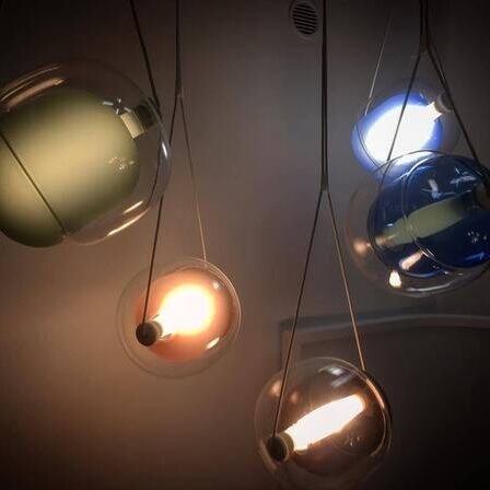 LED Capsula Hanglamp Gekleurd Glas