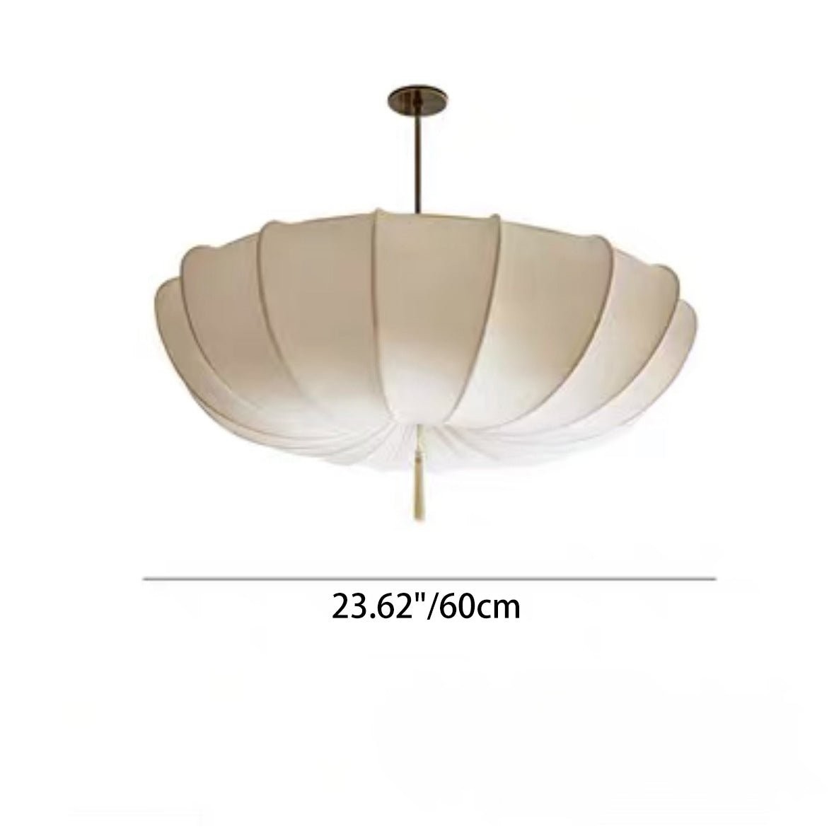Traditionele Japanse ronde kroonluchter met ijzeren frame en stoffen kap, 3/5 lichts, voor de woonkamer HL1408
