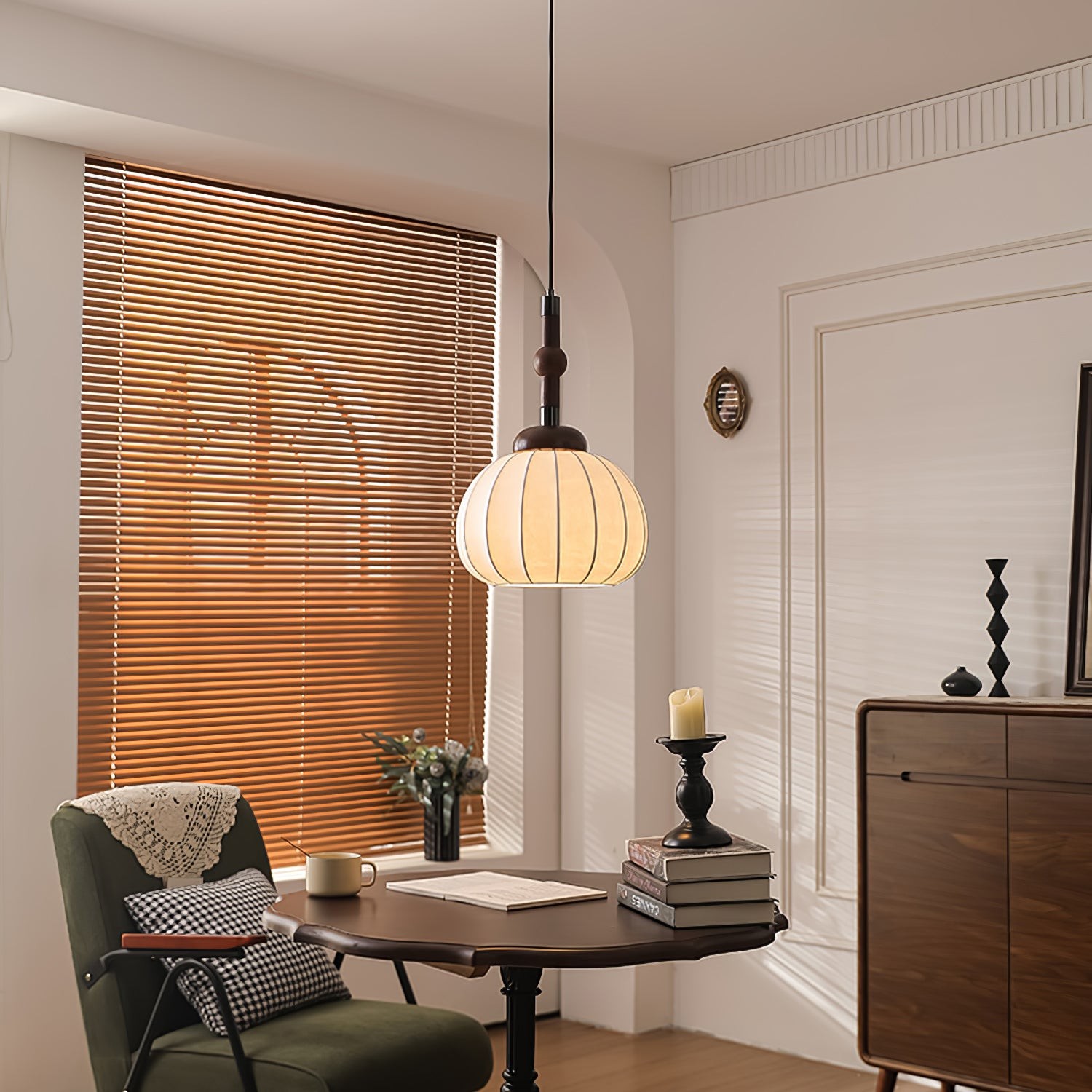 Zijden bol hanglamp HL741