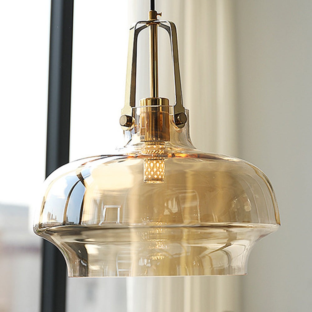 Moderne, uniek gevormde glazen hanglamp voor een aquarium HL1401
