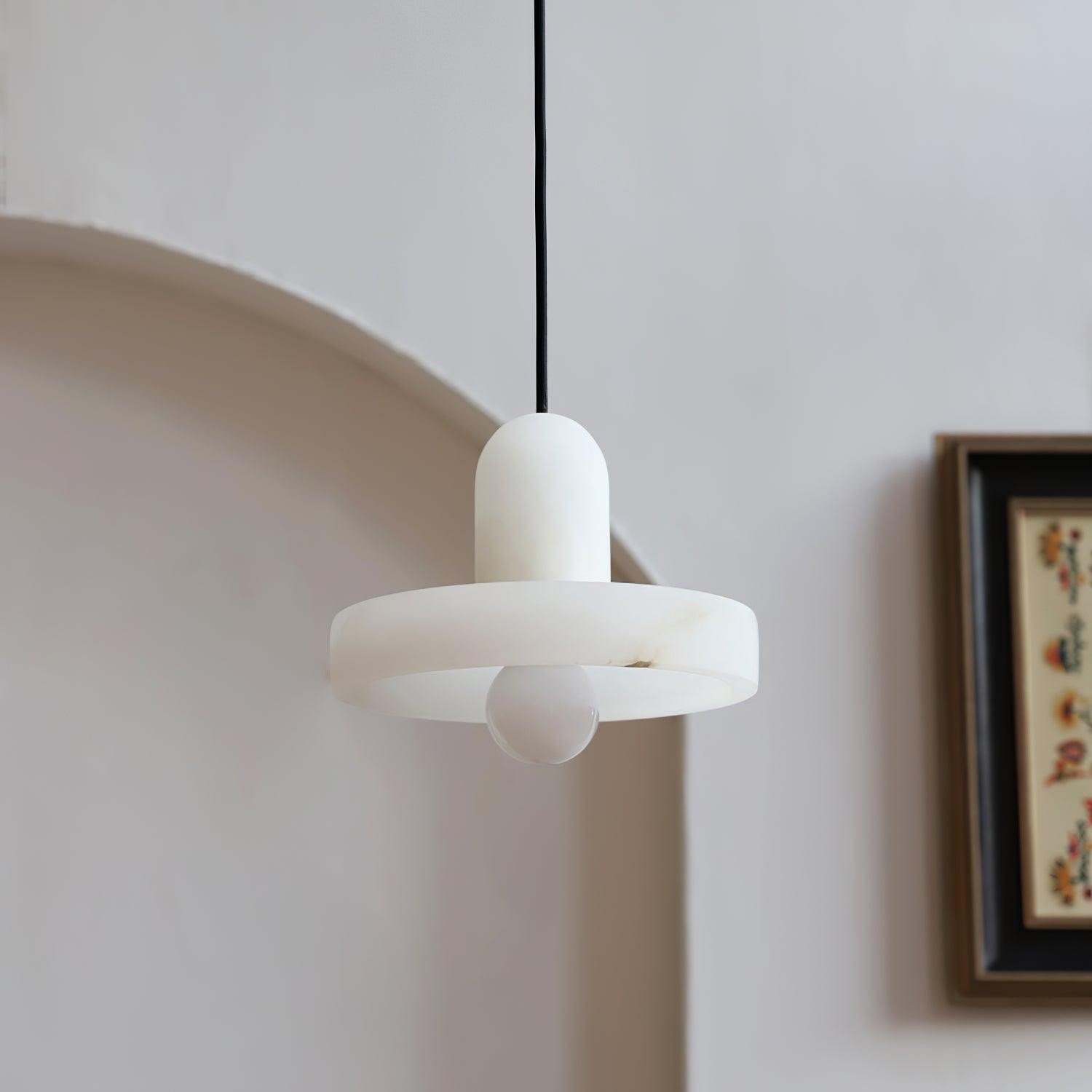 Elegante creatieve witte albasten hanglamp HL993