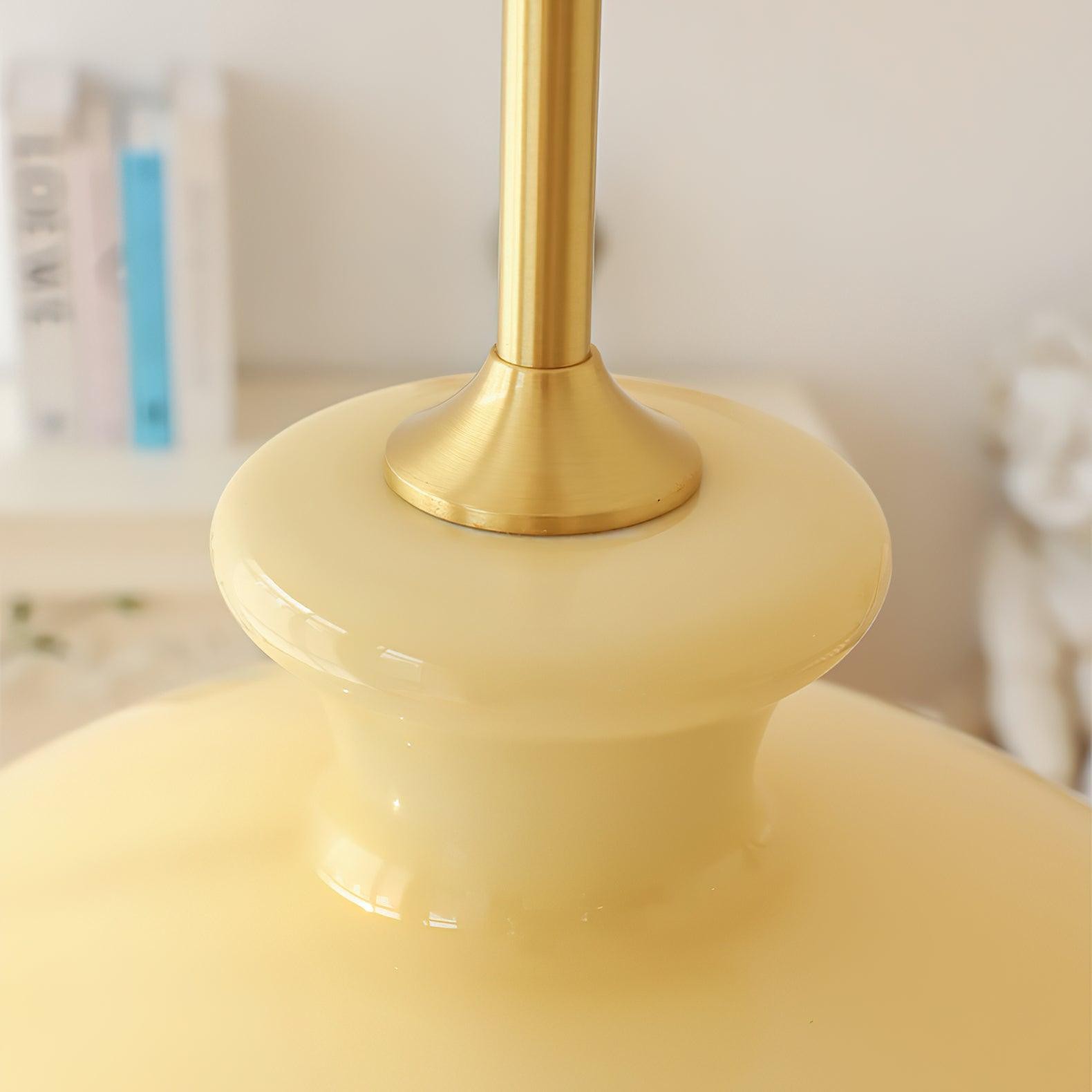 Ronde gele stijlvolle eenvoudige glazen hanglamp HL638