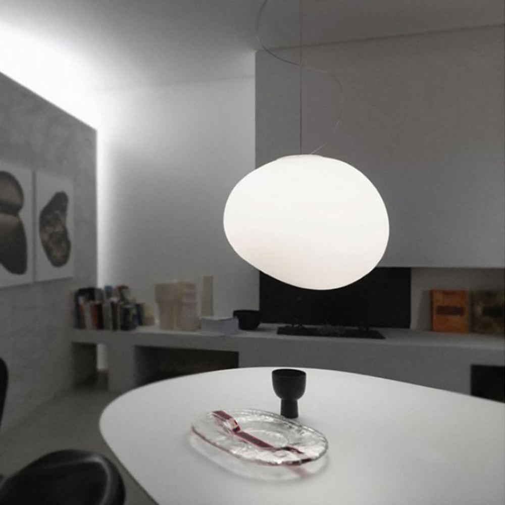 Art Deco Stonea Melkglazen Hanglamp