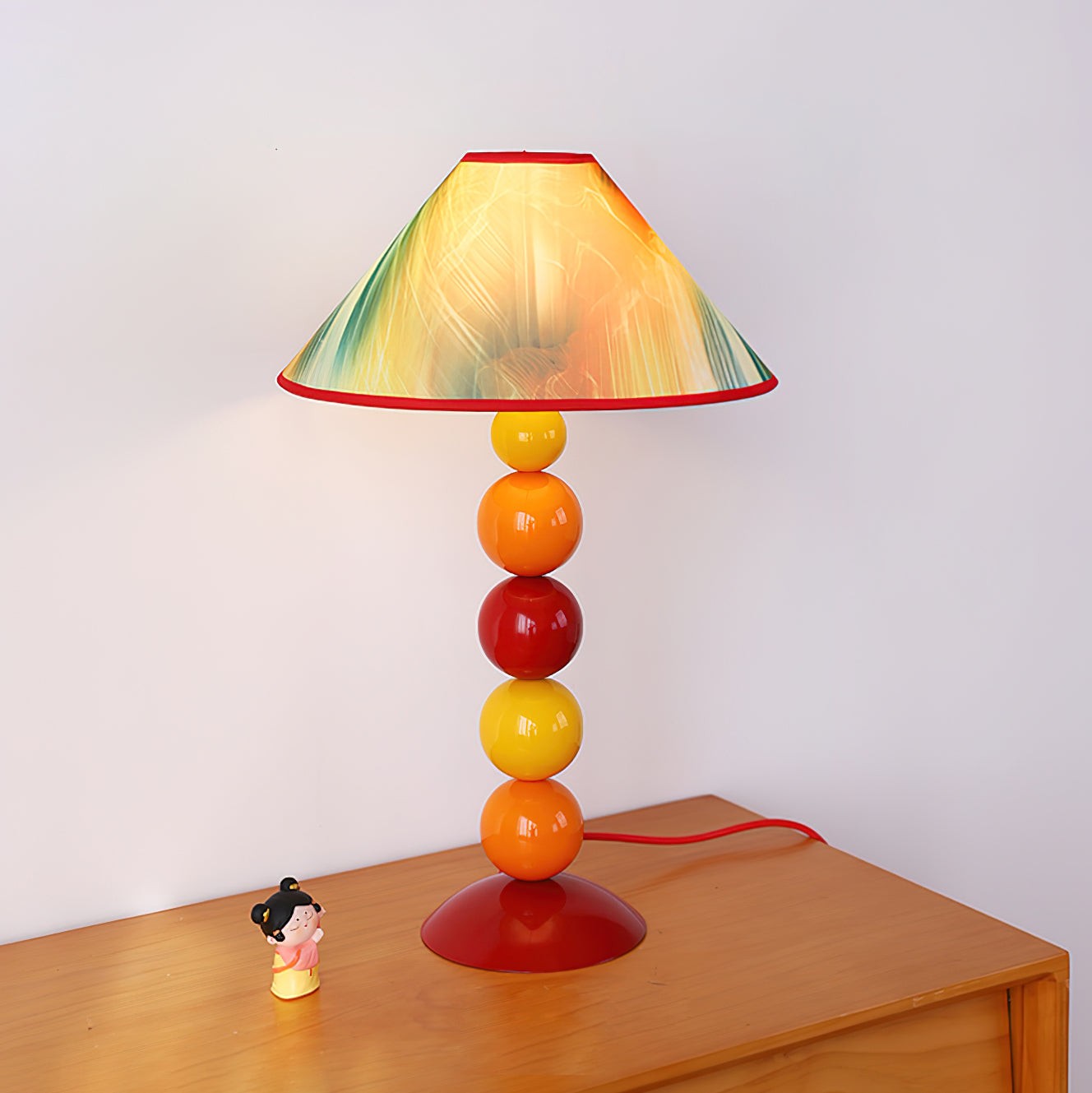 Retro kleurrijke stapelbare bal tafellamp HL724