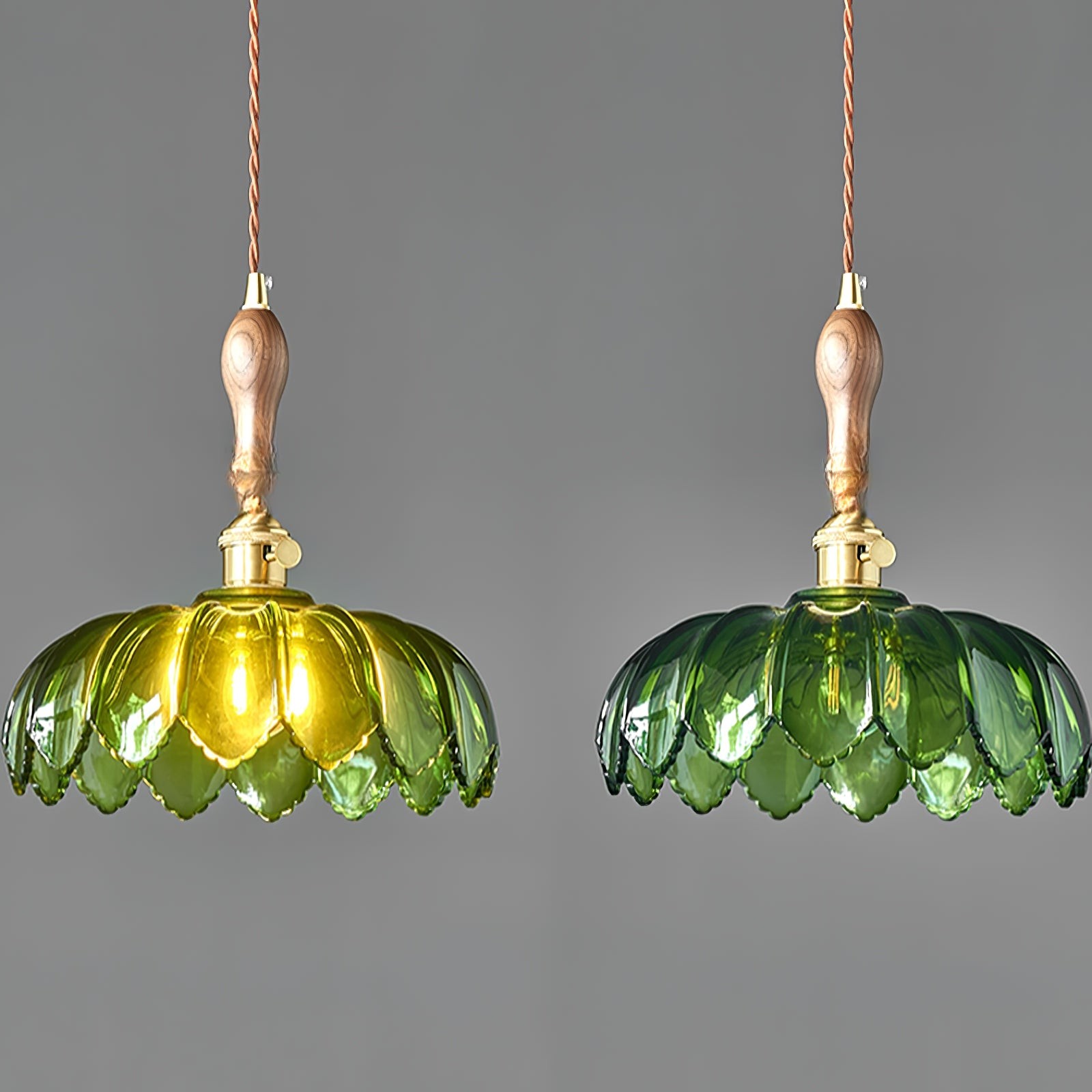 Retro Petal Groene Hanglamp HL600