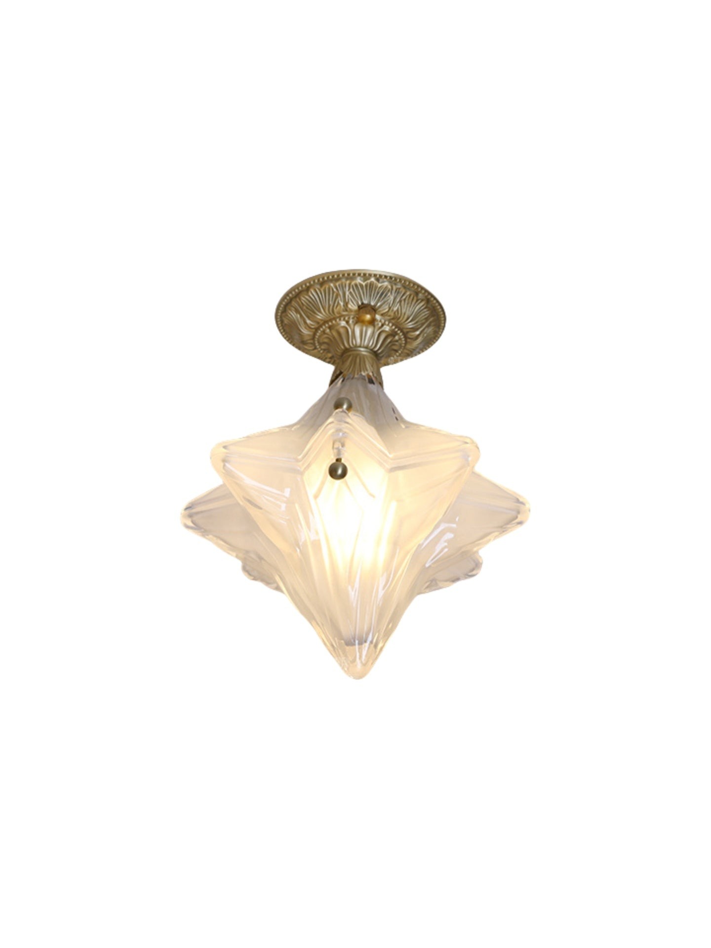 Art Deco Star Plafondlamp - Gematteerd glazen armatuur voor hal en entree - Astris Ceres HL1793