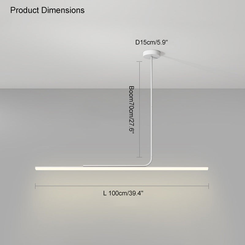 Moderne eenvoudige asymmetrische lineaire hanglamp HL705