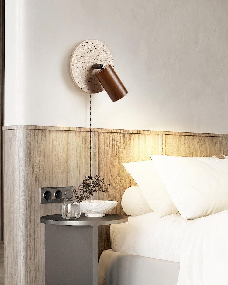 Vintage gele travertijn wandlamp HL712