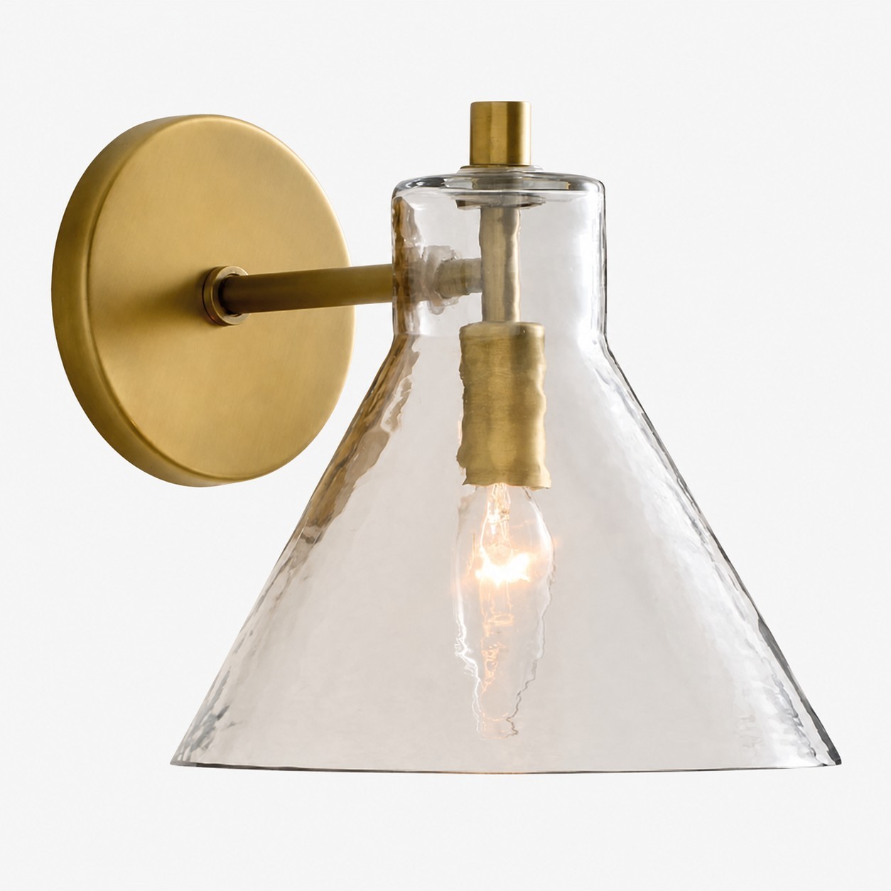 Glavira Gerecycled Glas Dubbele Wandlamp - Binnen Wandverlichting van Messing HL1558