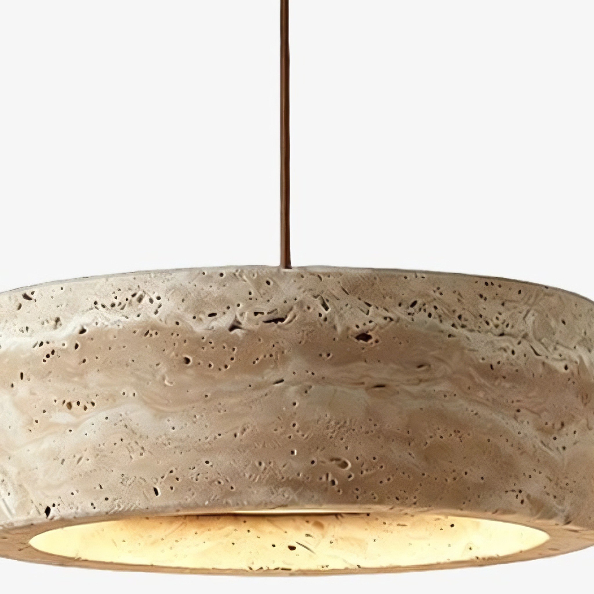 Kairis Travertijn Natuurstenen Hanglamp - Vintage Stijl Verlichting voor Eet- en Woonkamers HL2343