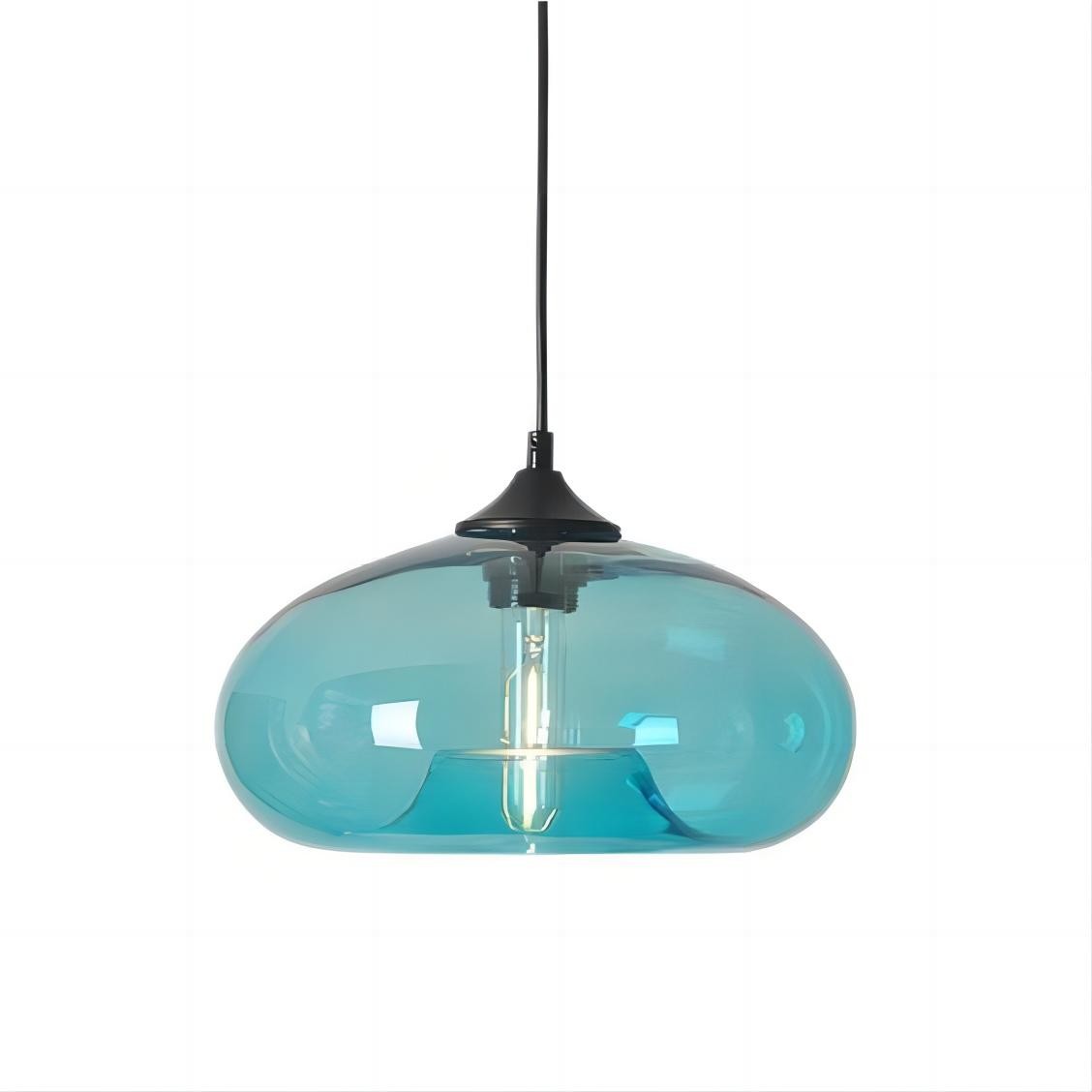 Scandinavische Macaron transparant glas kunst hanglamp HL109