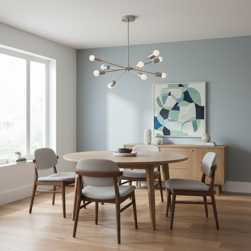 Mobilux Line Mid Century Sputnik Kroonluchter - Moderne Plafondlamp van Messing HL1679