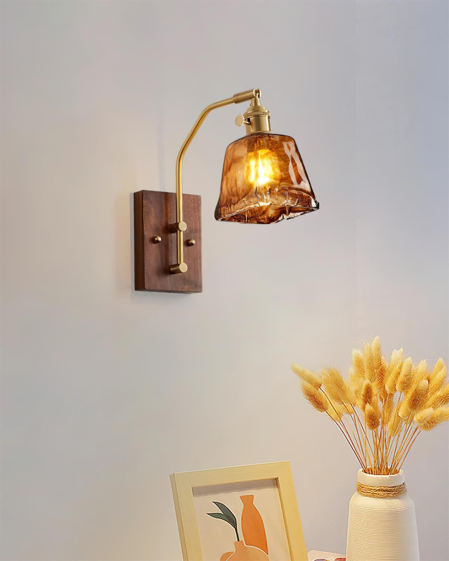 Vintage Morning Glory-vormige wandlamp HL842