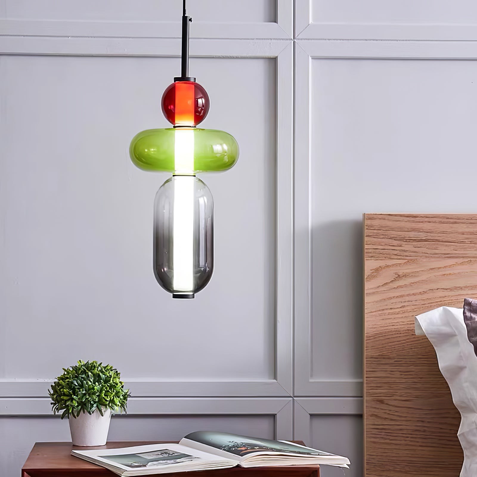 Noordse Hanglamp Van Gebrandschilderd Glas HL299
