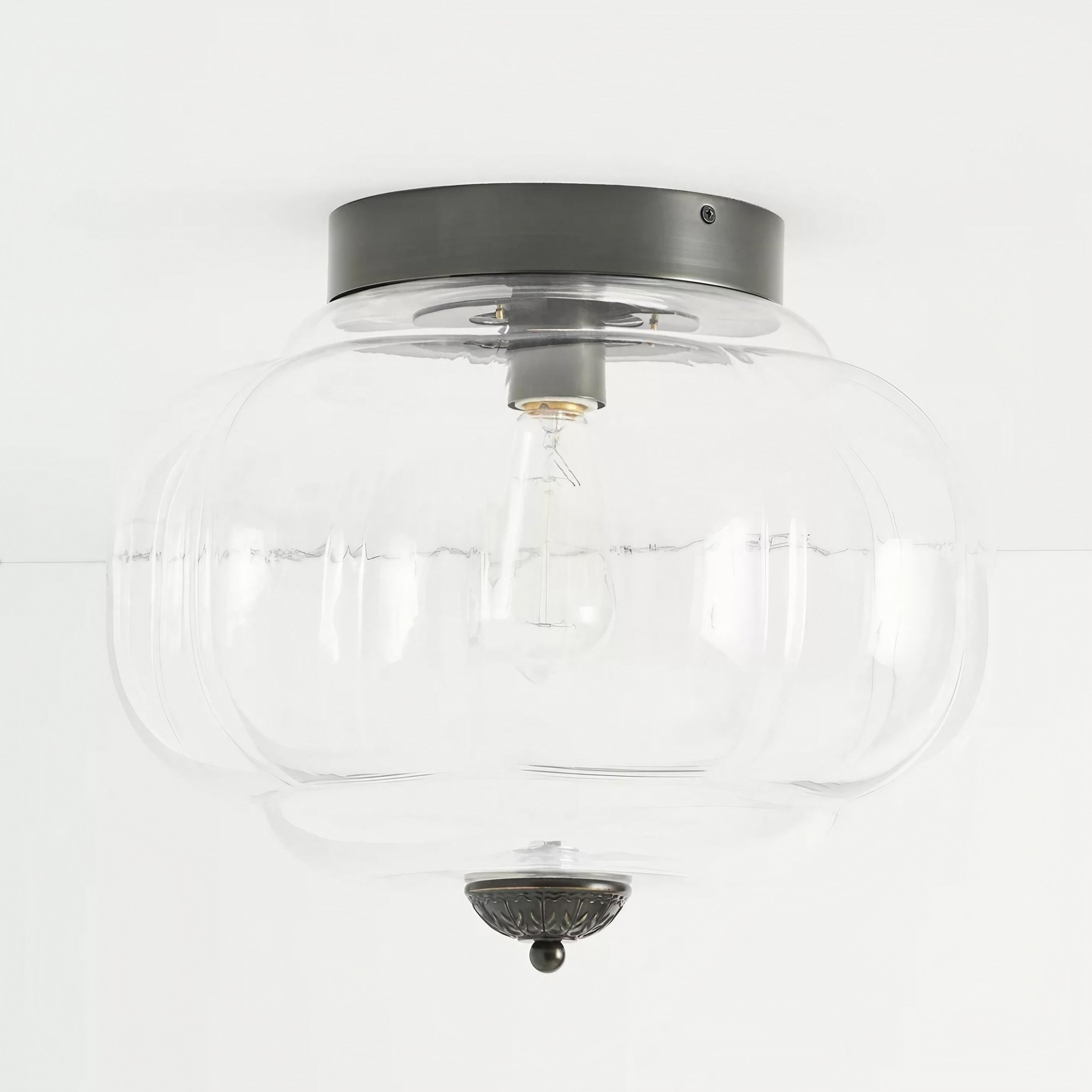 Vintage Eloise melkglas plafondlamp - Vintage Charm Soft Glow HL1650