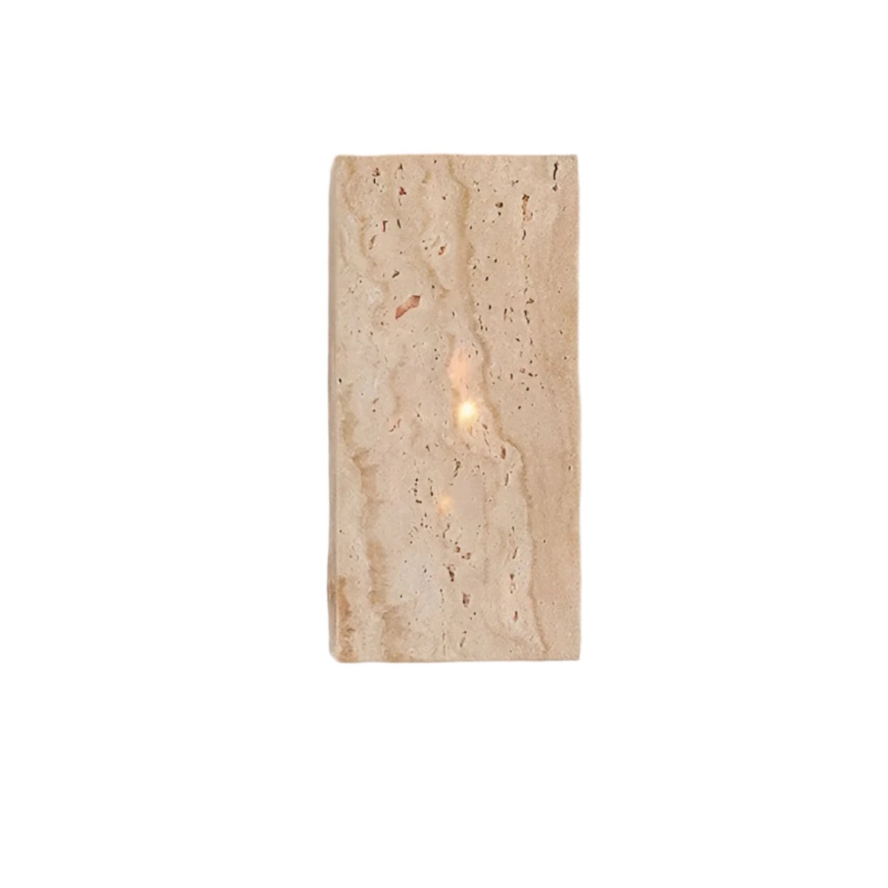 Minimalistische LED-wandlamp voor buiten van travertijnsteen HL1278