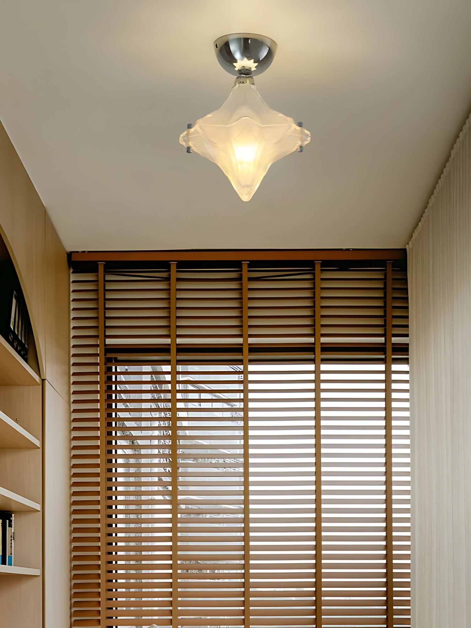 Art Deco Star Plafondlamp - Gematteerd glazen armatuur voor hal en entree - Astris Ceres HL1793