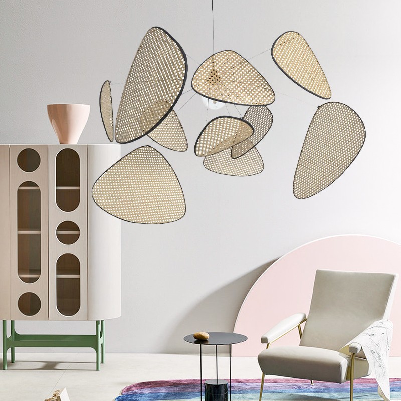 Natuurlijk Rotan Hanglamp Screen Cannage