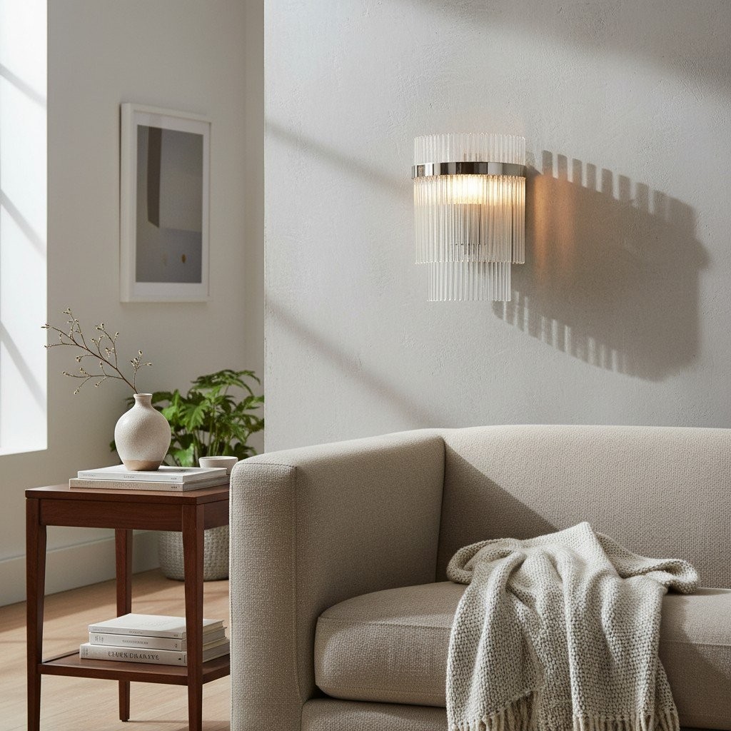 RibGlow Minimalistische Wandlamp met Glazen Staaf - Elegante Decoratieve Wandlamp voor Thuis HL2061