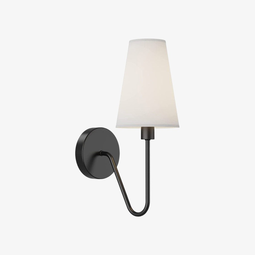 Arcuma Vintage geïnspireerde metalen wandlamp - Handgemaakte stoffen kap voor de slaapkamer HL2302