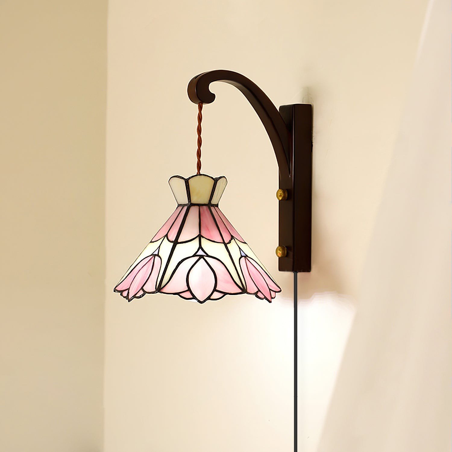 Serena Tiffany wandlamp met stekker HL2613
