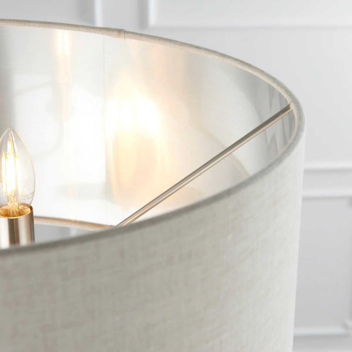 Tela Drum Shade vloerlamp - Moderne stoffen staande lamp voor thuis of op kantoor HL2241