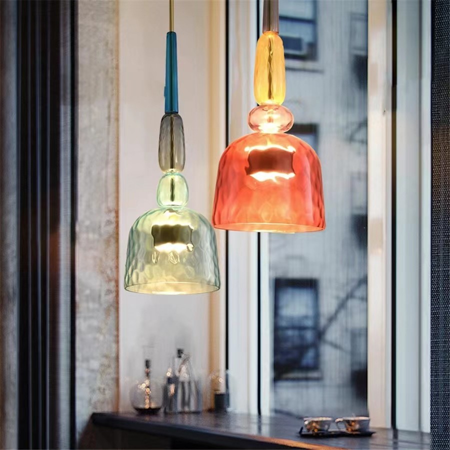 Scandinavische Macaron glas-in-lood design hanglamp HL213