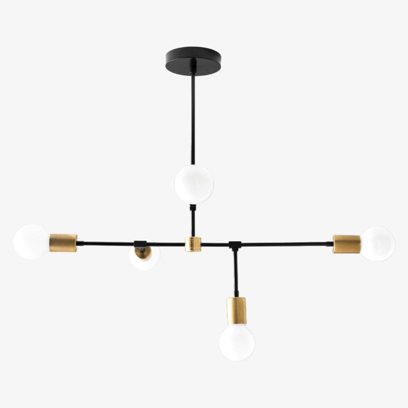 Mobilux Line 5-lichts kroonluchter - moderne plafondlamp voor eetkamer HL1717