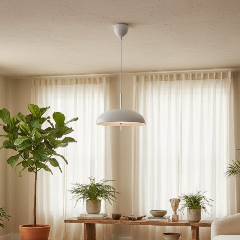 Aurelia hanglamp - Sculpturaal metalen frame met slanke kap voor eetkamer en hal HL1957