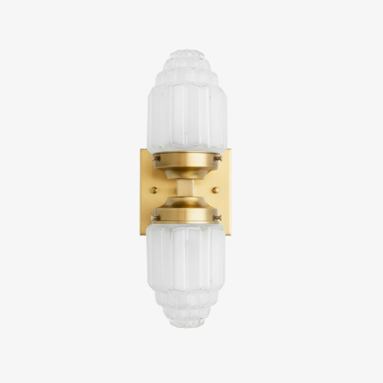 Tierlux Glazen Art Deco Wandlamp - Glazen Gematteerde Bollen met Wolkenkrabberbol HL1656