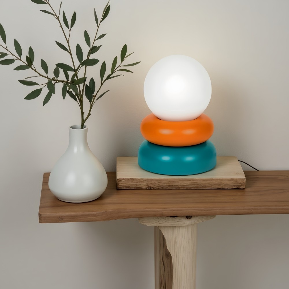 Macaron Opal Glass Tafellamp - Donut Artisan Lamp voor op het nachtkastje HL1066