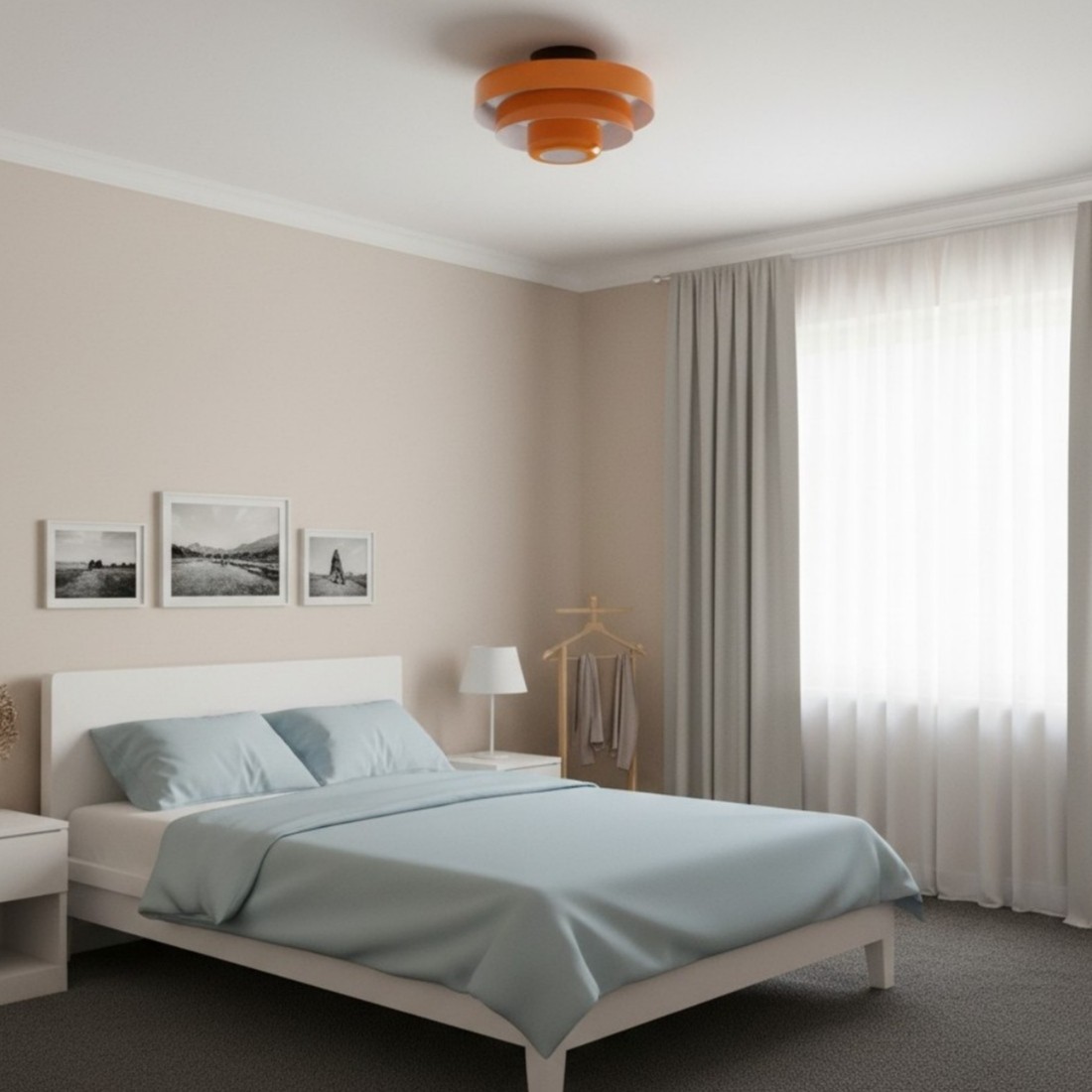Veleora Bauhaus Drielaagse Plafondlamp - Kleurrijke Metalen Schijflamp HL1843