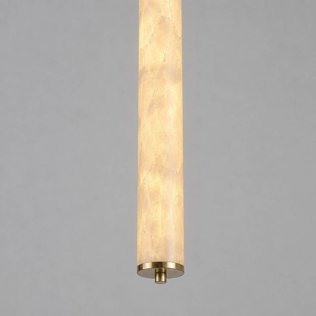 Nacrelith Capiz schelp cilinder messing hanglamp - Scandinavische slaapkamerverlichting HL3547