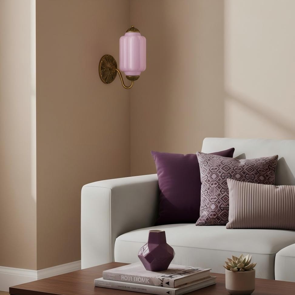 Vintage Melkglas Eloise Kandelaar Wandlamp HL844