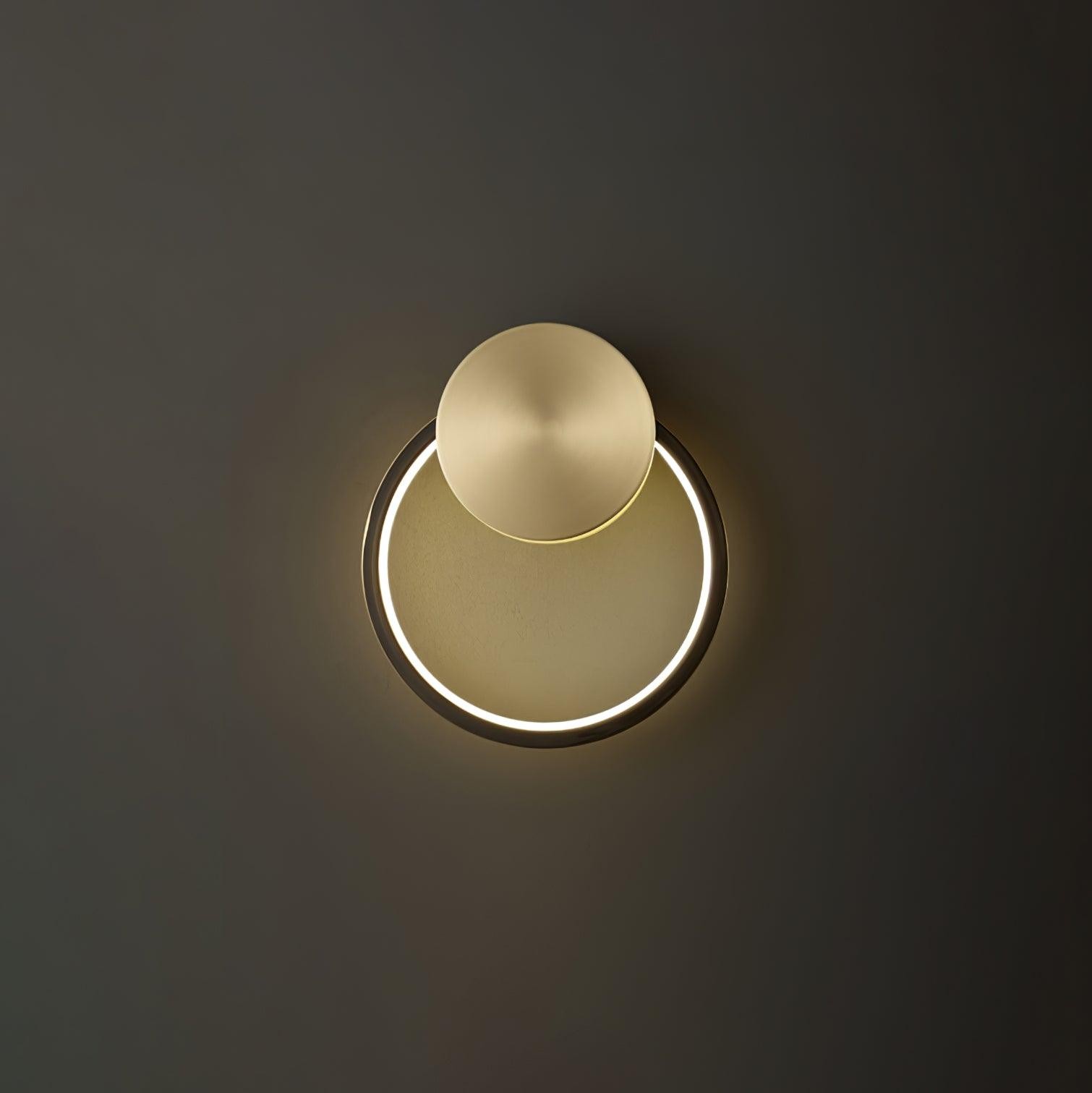 Minimalistische creatieve eenvoudige messing ronde LED-wandlamp HL776
