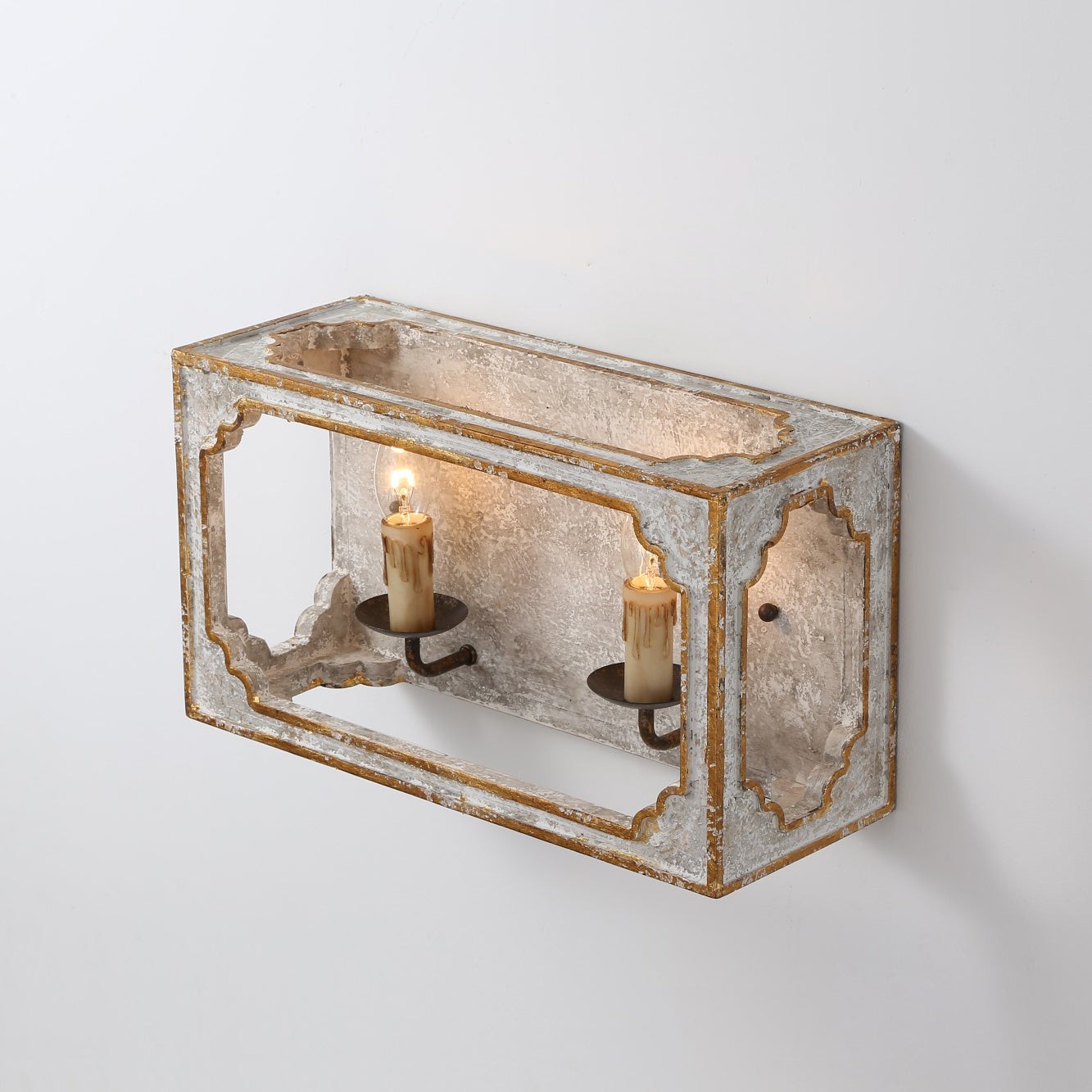 Boho rustieke kubusvormige wandlamp HL3183